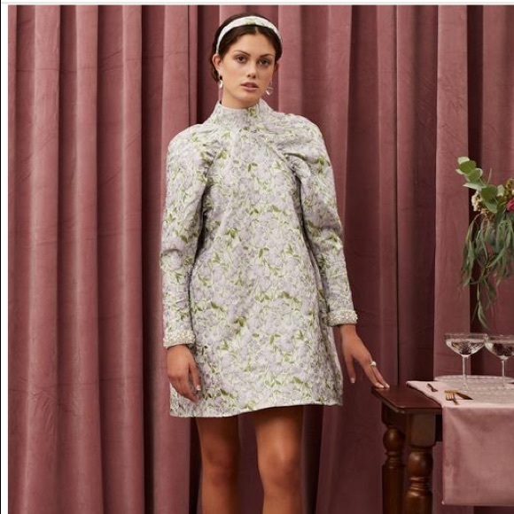 Sister Jane Table Talk Jacquard Mini Dress XS